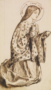 Launcelot at the Shrine of the Holy Grail by Dante Gabriel Charles Rossetti
